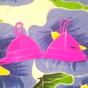 Triangl Velour Purple Pink Bikini Top S